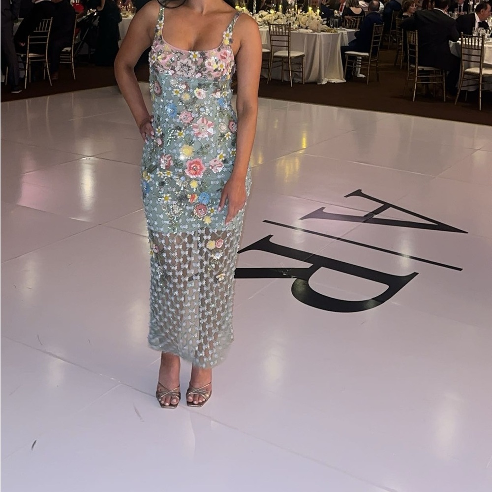 Floral Embellished Evening Gown